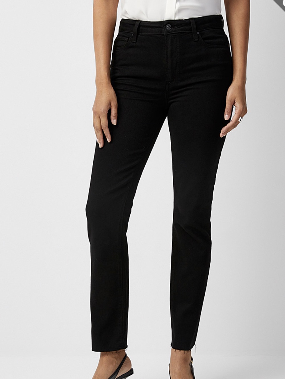 PAIGE CINDY High Rise Straight Ankle Black Jeans (BNWT)